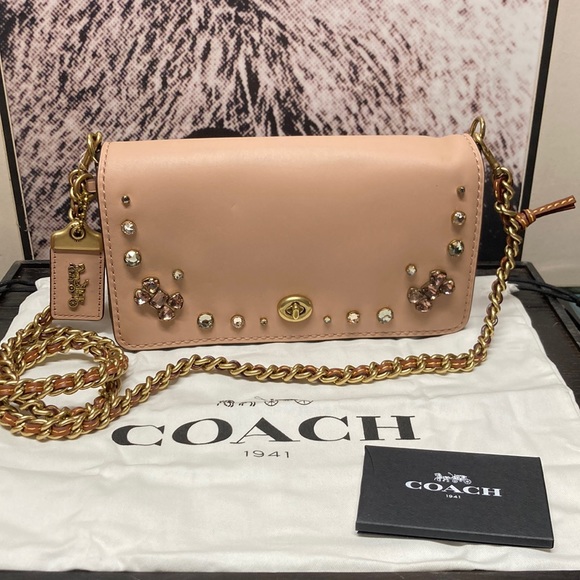 Coach | Bags | New Coach Dinky Crystal Crossbody Bag 38646 Pink | Poshmark